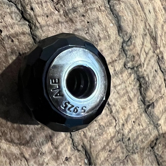 HTF Rare Authentic Pandora Exclusive Las Vegas Black Faceted Fascinating Murano - Picture 9 of 9